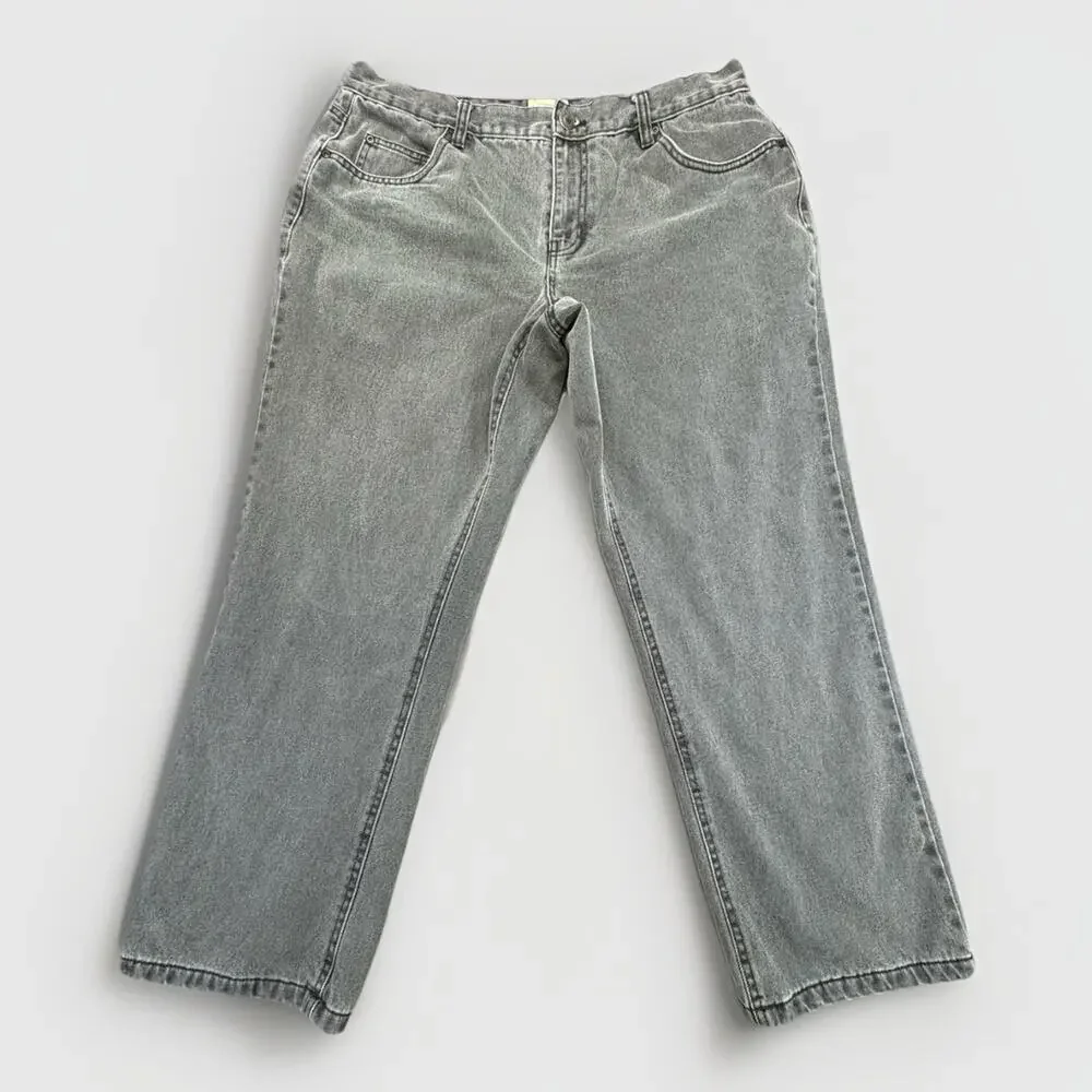 RedHead Flannel Lined Jeans Men's 38x30 Relaxed Fit Gray Washed Denim - Picture 1 of 10
